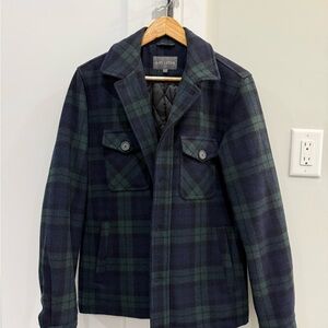 Slate & Stone Navy and Green Plaid Men's Jacket